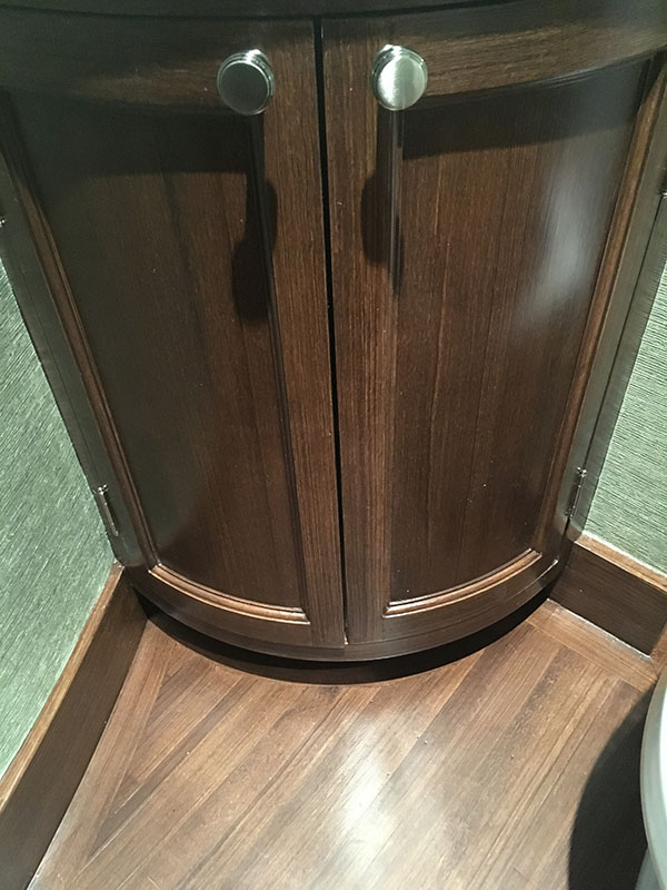 Mahogany Grained Cabinet Doors and Floor