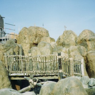 Disney Theme Park, painted rock effect