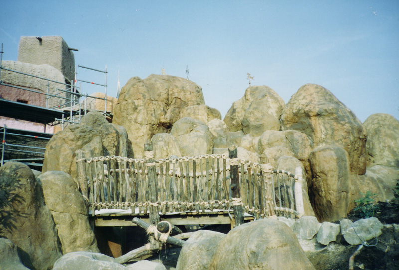 Disney Theme Park, painted rock effect