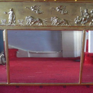 Restoration of antique gilded mirror