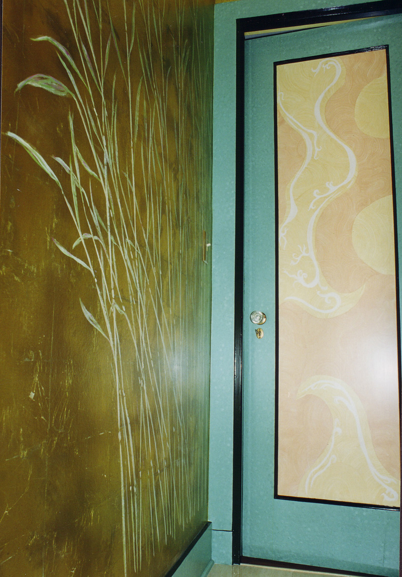 Antique gilding, Japanese style glazed screen effect