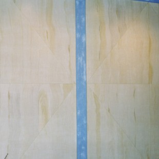 Frank Lloyd Wright inspired faux grained walls